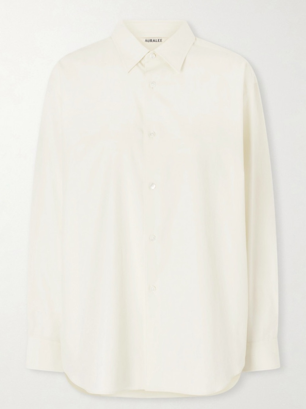 AURALEE Men’s Off-White Long-Sleeve Dress Shirt